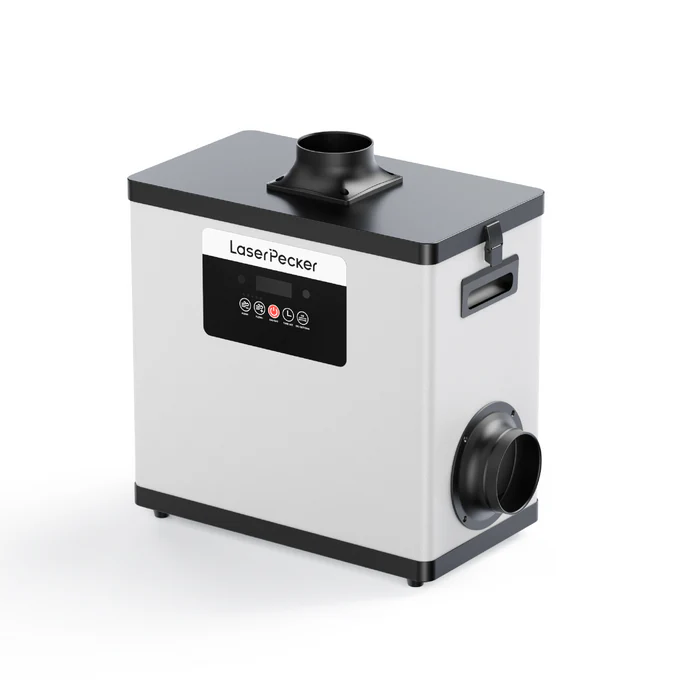 LaserPecker Desktop Smoke Purifier for LX2 | Очиститель дыма Очиститель дыма (дымоуловитель) для лазерного гравера LaserPecker LX2, белый, на столе
